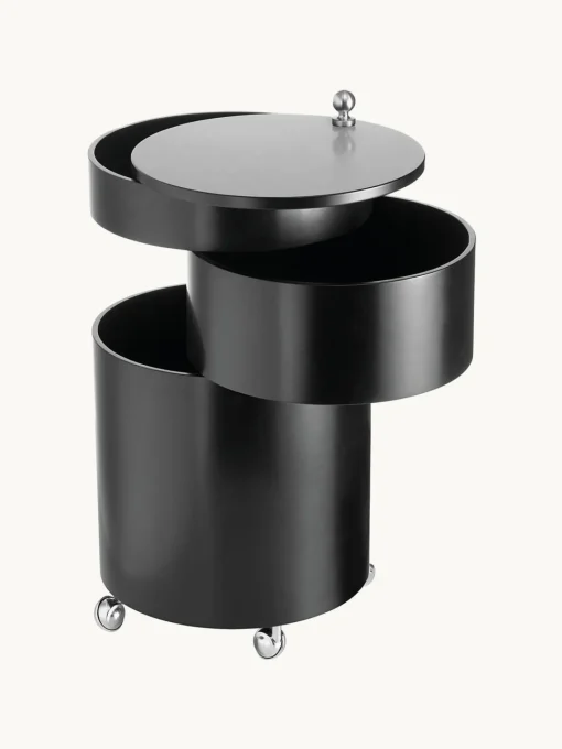 Cajoneras|Cajoneras>Verpan Cajonera redonda de diseño Verner Panton Barboy Negro mate