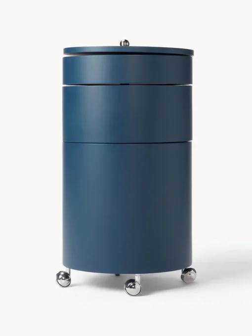 Cajoneras|Cajoneras>Verpan Cajonera redonda de diseño Verner Panton Barboy Azul petróleo mate