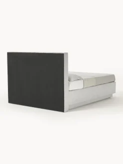 Camas Continentales|Camas></noscript>Westwing Collection Cama continental con espacio de almacenamiento Livia Tejido fino gris claro