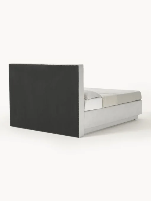 Camas Continentales|Camas>Westwing Collection Cama continental con espacio de almacenamiento Livia Tejido fino gris claro