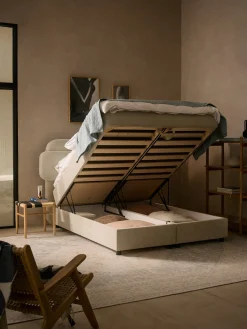 Sale Cama continental con espacio de almacenamiento Enrica Camas Continentales|Camas