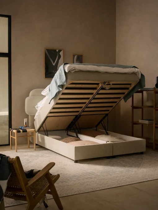 Sale Cama continental con espacio de almacenamiento Enrica Camas Continentales|Camas