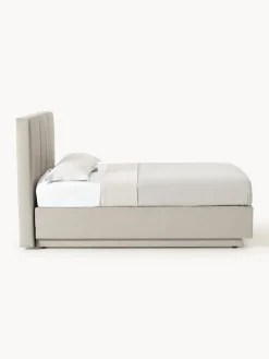 Camas Continentales|Camas></noscript>Westwing Collection Cama continental con espacio de almacenamiento Oberon Tejido fino beige