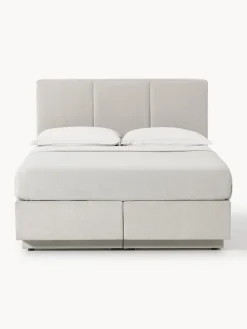 Camas Continentales|Camas></noscript>Westwing Collection Cama continental con espacio de almacenamiento Oberon Tejido fino beige claro