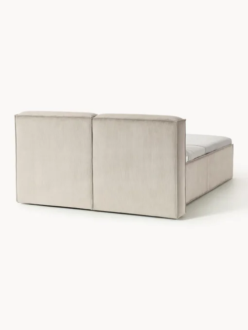 Camas Continentales|Camas>Westwing Collection Cama continental de pana Lennon Pana beige claro