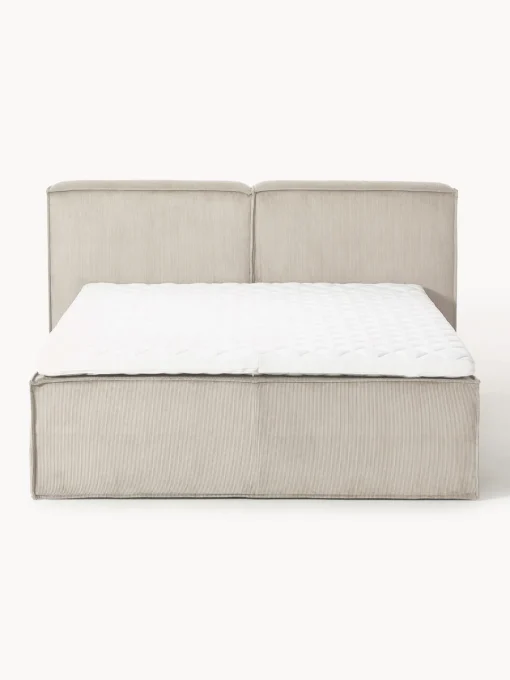 Camas Continentales|Camas>Westwing Collection Cama continental de pana Lennon Pana beige claro