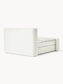 Camas Continentales|Camas></noscript>Westwing Collection Cama continental en tejido bouclé Perla Bouclé blanco Off White