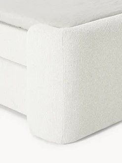 Camas Continentales|Camas></noscript>Westwing Collection Cama continental en tejido bouclé Perla Bouclé blanco Off White