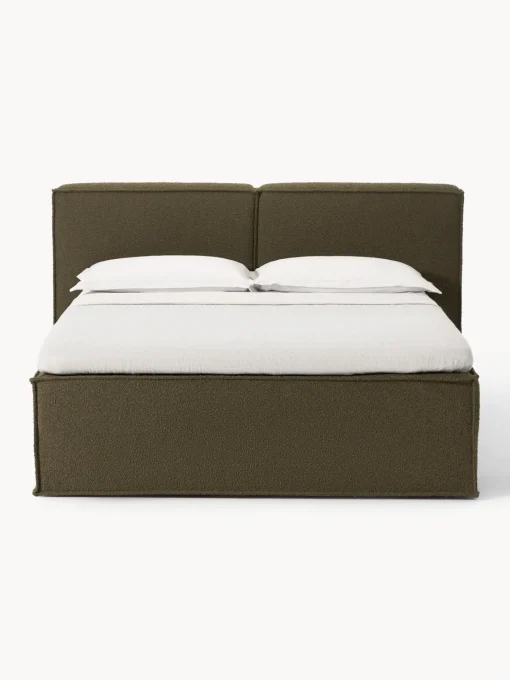 Cama continental en tejido bouclé Lennon Camas Continentales|Camas