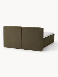 Cama continental en tejido bouclé Lennon Camas Continentales|Camas