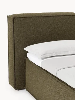 Cama continental en tejido bouclé Lennon Camas Continentales|Camas