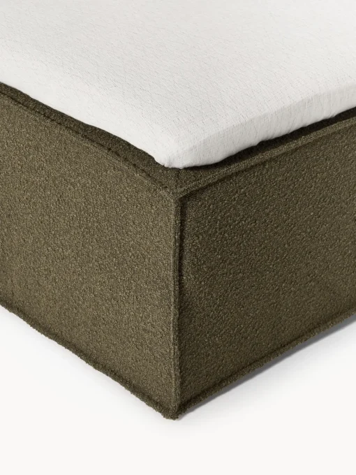 Cama continental en tejido bouclé Lennon Camas Continentales|Camas