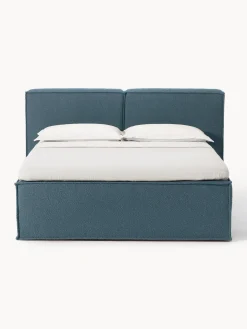 Cama continental en tejido bouclé Lennon Camas Continentales|Camas
