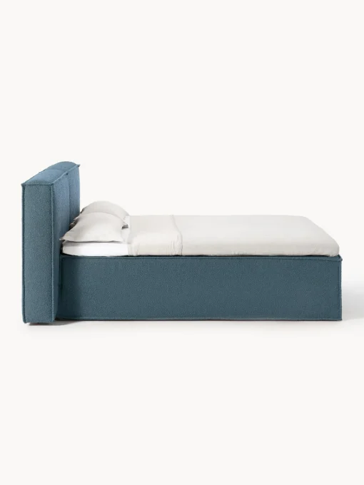 Cama continental en tejido bouclé Lennon Camas Continentales|Camas