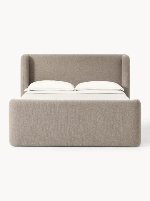 New Cama continental en tejido bouclé Perla Camas Continentales|Camas