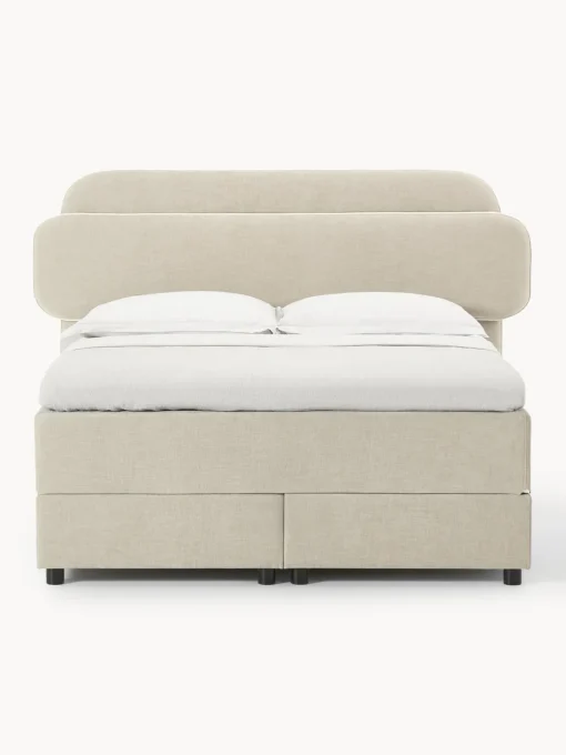 Camas Continentales|Camas>Westwing Collection Cama continental Enrica Tejido beige claro