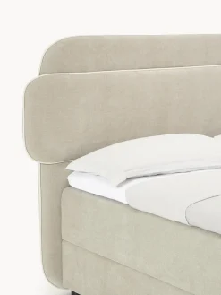 Camas Continentales|Camas></noscript>Westwing Collection Cama continental Enrica Tejido beige claro