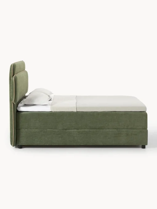 Camas Continentales|Camas>Westwing Collection Cama continental Enrica Tejido verde oscuro