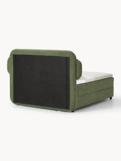Camas Continentales|Camas></noscript>Westwing Collection Cama continental Enrica Tejido verde oscuro