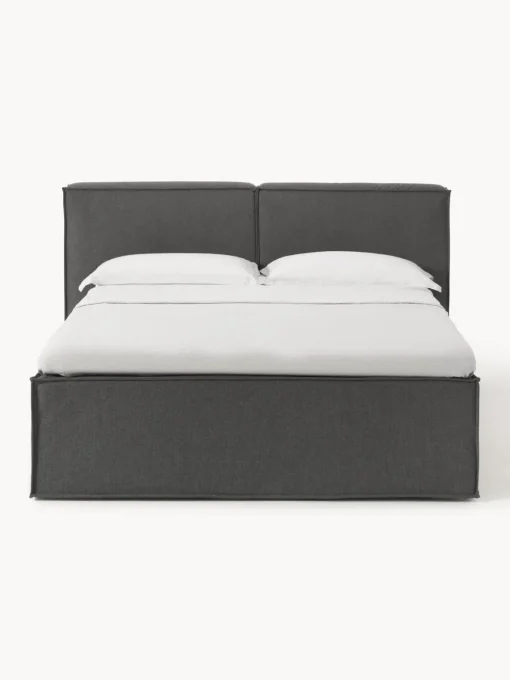 Camas Continentales|Camas>Westwing Collection Cama continental Lennon Tejido gris antracita