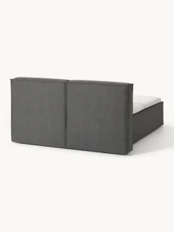 Camas Continentales|Camas></noscript>Westwing Collection Cama continental Lennon Tejido gris antracita