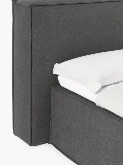 Camas Continentales|Camas></noscript>Westwing Collection Cama continental Lennon Tejido gris antracita