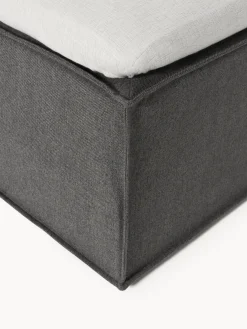 Camas Continentales|Camas></noscript>Westwing Collection Cama continental Lennon Tejido gris antracita