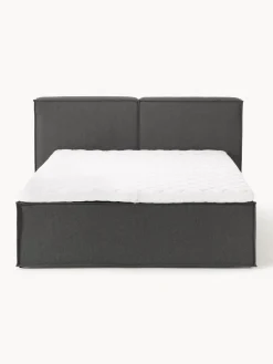 Camas Continentales|Camas></noscript>Westwing Collection Cama continental Lennon Tejido gris antracita