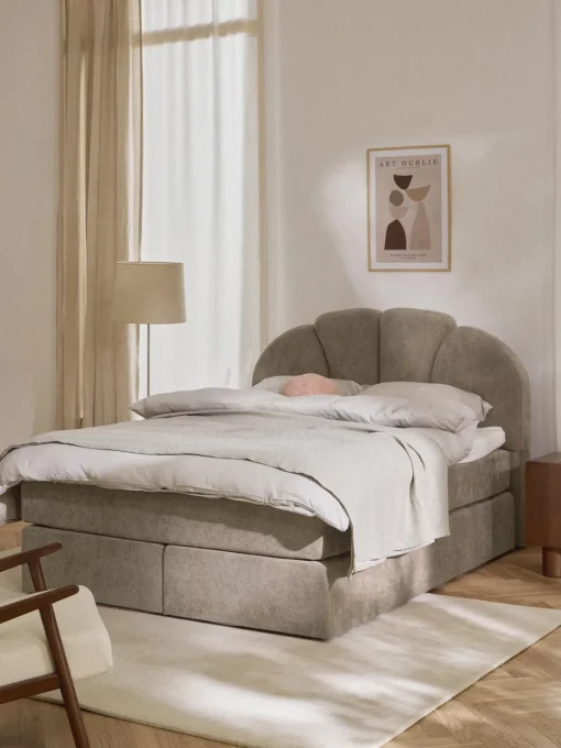 Camas Continentales|Camas>Westwing Collection Cama continental Romia Tejido fino greige