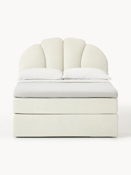 Camas Continentales|Camas>Westwing Collection Cama continental Romia Tejido fino blanco Off White