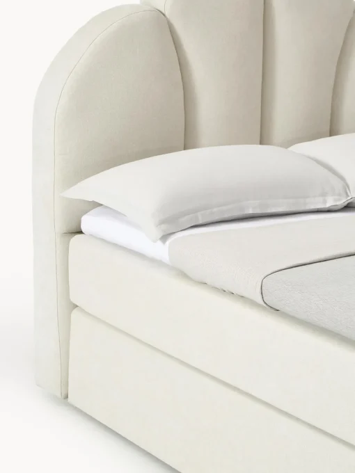 Camas Continentales|Camas>Westwing Collection Cama continental Romia Tejido fino blanco Off White