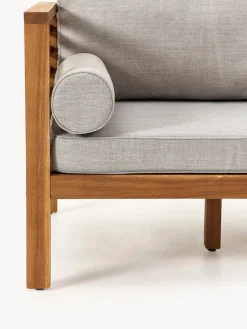 Tumbonas|Muebles De Jardín></noscript>Westwing Collection Cama de jardín de madera de acacia Bo Tejido gris claro, madera de acacia clara