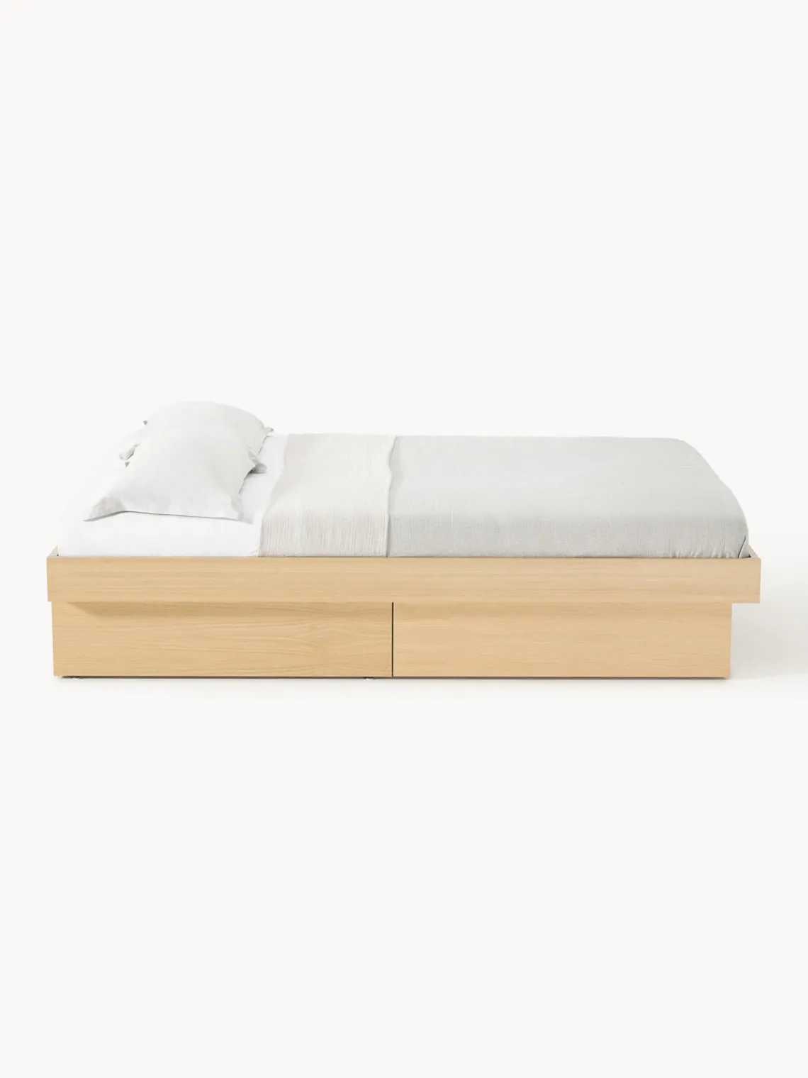 Estructuras De Cama|Camas>Westwing Collection Cama de madera con cajones Sato Madera de roble