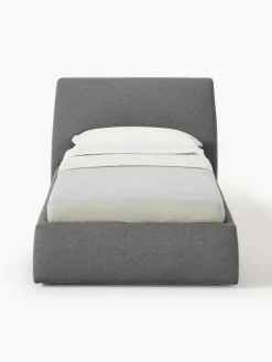 Camas Individuales|Camas Tapizadas></noscript>Westwing Collection Cama individual Cloud Tejido fino gris antracita