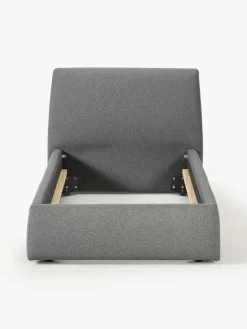 Camas Individuales|Camas Tapizadas></noscript>Westwing Collection Cama individual Cloud Tejido fino gris antracita