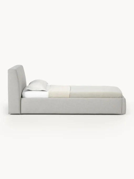 Camas Individuales|Camas Tapizadas>Westwing Collection Cama individual Cloud Tejido fino gris claro