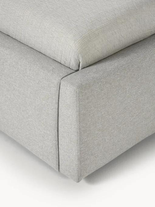 Camas Individuales|Camas Tapizadas>Westwing Collection Cama individual Cloud Tejido fino gris claro
