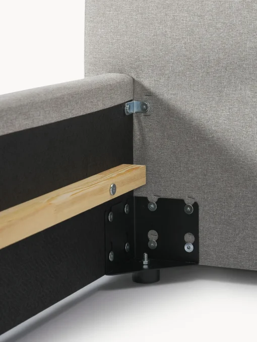 Camas Individuales|Camas Tapizadas>Westwing Collection Cama individual Cloud Tejido fino gris claro