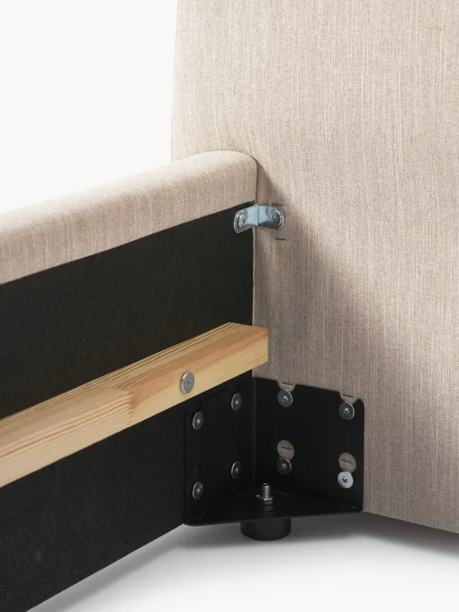 Camas Individuales|Camas Tapizadas>Westwing Collection Cama individual Cloud Tejido beige jaspeado