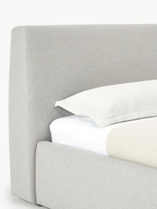 Camas Individuales|Camas Tapizadas>Westwing Collection Cama individual Cloud Tejido fino greige