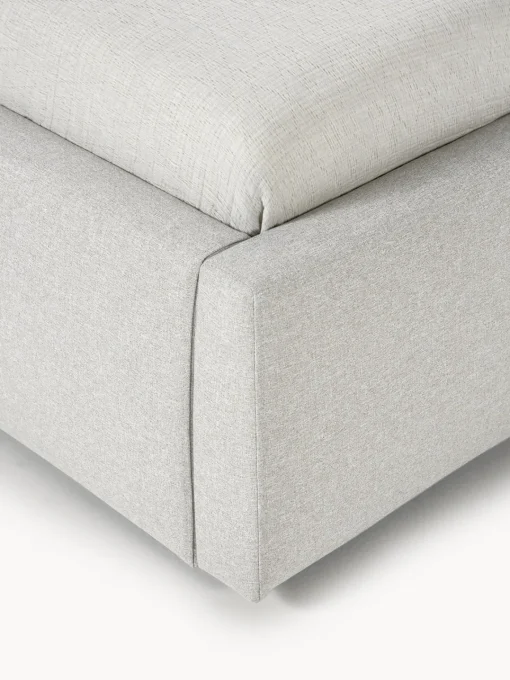 Camas Individuales|Camas Tapizadas>Westwing Collection Cama individual Cloud Tejido fino greige