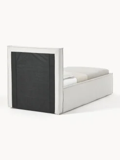 Camas Individuales|Camas Tapizadas></noscript>Westwing Collection Cama individual con espacio de almacenamiento Dream Tejido jaspeado greige