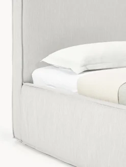 Camas Individuales|Camas Tapizadas></noscript>Westwing Collection Cama individual con espacio de almacenamiento Dream Tejido jaspeado greige