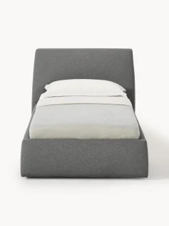 Camas Individuales|Camas Tapizadas></noscript>Westwing Collection Cama individual con espacio de almacenamiento Cloud Tejido fino gris antracita