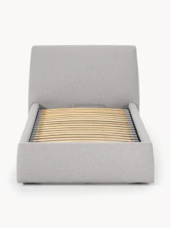 Camas Individuales|Camas Tapizadas></noscript>Westwing Collection Cama individual con espacio de almacenamiento Cloud Tejido fino gris claro