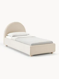 Camas Individuales|Camas Tapizadas>Westwing Collection Cama individual de borreguillo Ebba Borreguillo beige