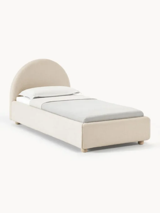Camas Individuales|Camas Tapizadas>Westwing Collection Cama individual de borreguillo Ebba Borreguillo beige