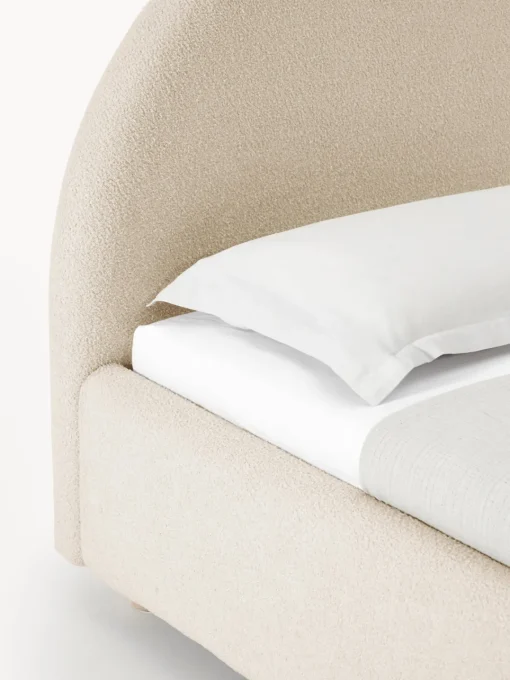 Camas Individuales|Camas Tapizadas>Westwing Collection Cama individual de borreguillo Ebba Borreguillo beige