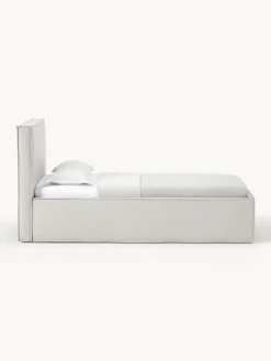 Camas Individuales|Camas Tapizadas></noscript>Westwing Collection Cama individual Dream Tejido jaspeado greige