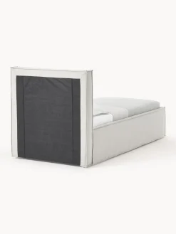 Camas Individuales|Camas Tapizadas></noscript>Westwing Collection Cama individual Dream Tejido jaspeado greige